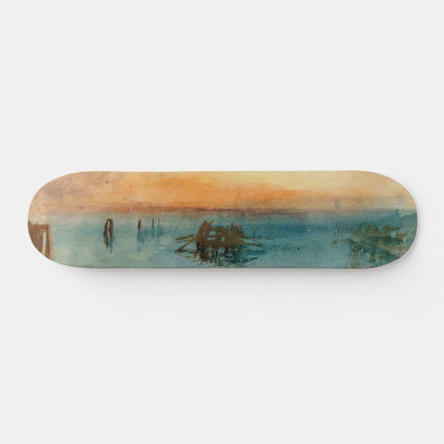 William Turner - Lagunen nära Venedig vid Sunset Mini Skateboard Bräda 18,5 Cm (Horz)