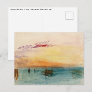 William Turner - Lagunen nära Venedig vid Sunset Vykort