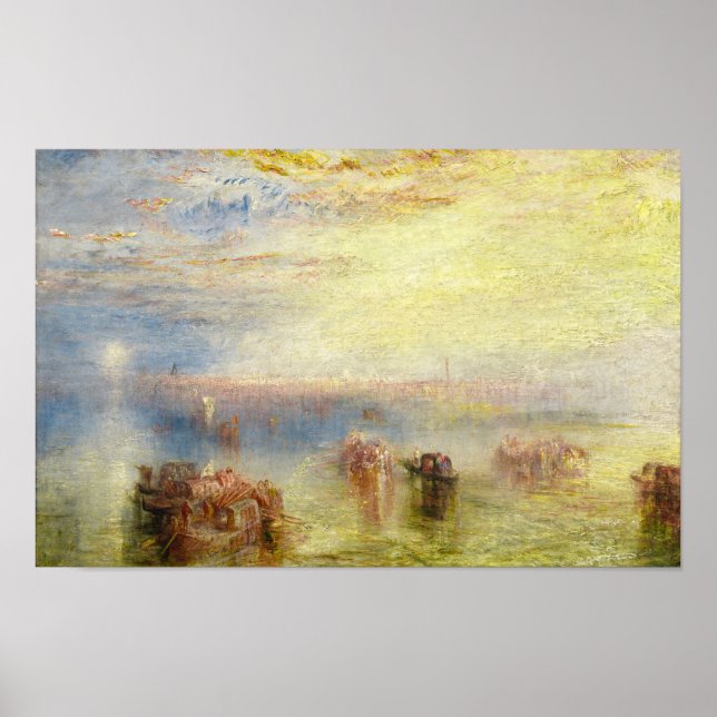 William Turner - Närmande till Venedig Poster (Framsidan)