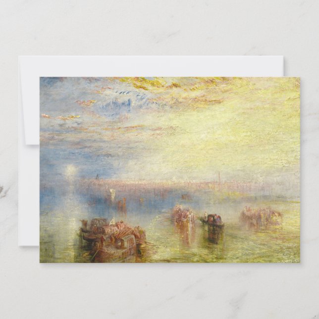 William Turner - Närmande till Venedig Tack Kort (Framsida)