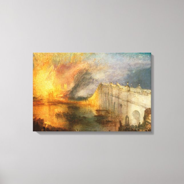 William Turner - Parlamentsbranden Canvastryck (Framsida)