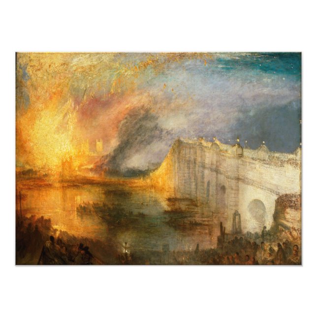 William Turner - Parlamentsbranden Fototryck (Framsidan)