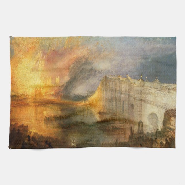 William Turner - Parlamentsbranden Kökshandduk (Horisontell)