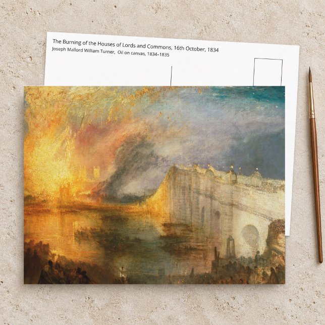 William Turner - Parlamentsbranden Vykort (Skapare uppladdad)
