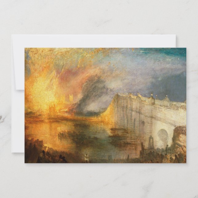 William Turner - Parlamentshuset brinner Tack Kort (Framsida)