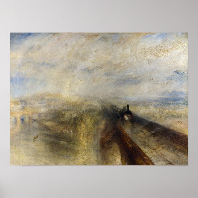 William Turner - Rain, Steam och Speed Poster (Framsidan)