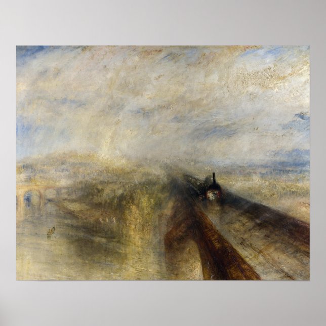 William Turner - Regn, Ånga och Fart Poster (Framsidan)