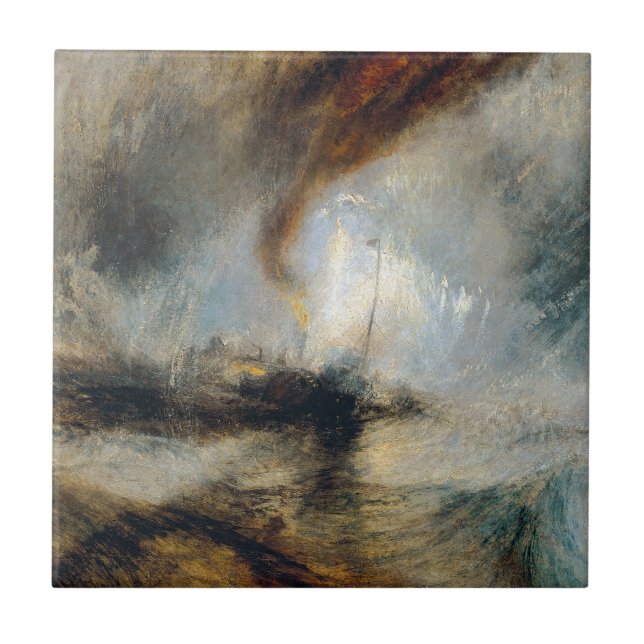 William Turner - Snöstorm Kakelplatta (Framsidan)