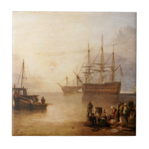 William Turner - Sol sätter sig genom ångor Kakelplatta