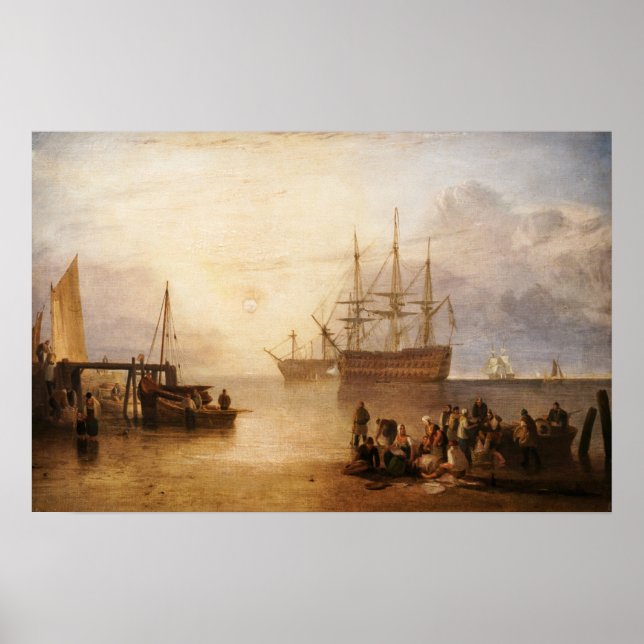 William Turner - Sol sätter sig genom ångor Poster (Framsidan)