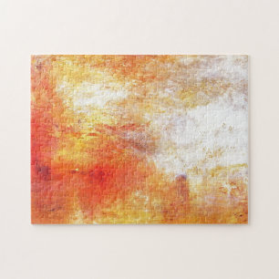 William Turner Sol sätter sig över en Sjö-romantic Pussel