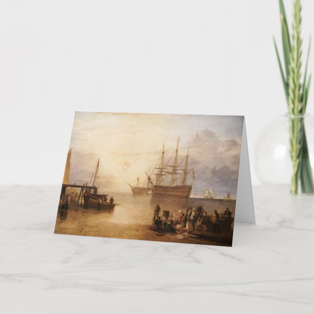 William Turner - Solen sjunker genom ånga Kort (Framsida)