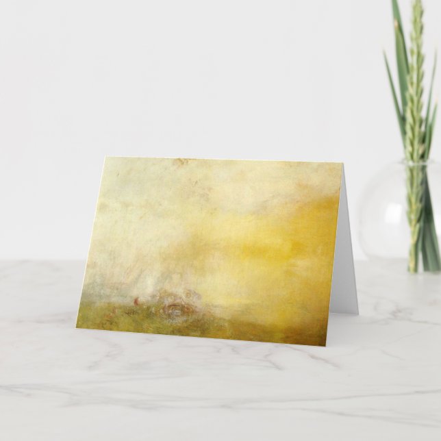 william turner - soluppgång med havsmonster kort (Framsida)