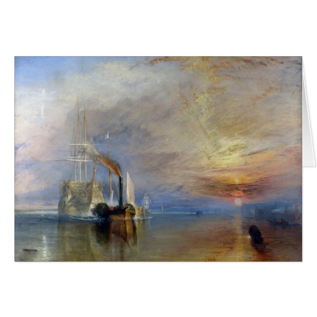 William turner: Temeraire drog för att vara hytten Hälsningskort (Framsidan Horizontal)