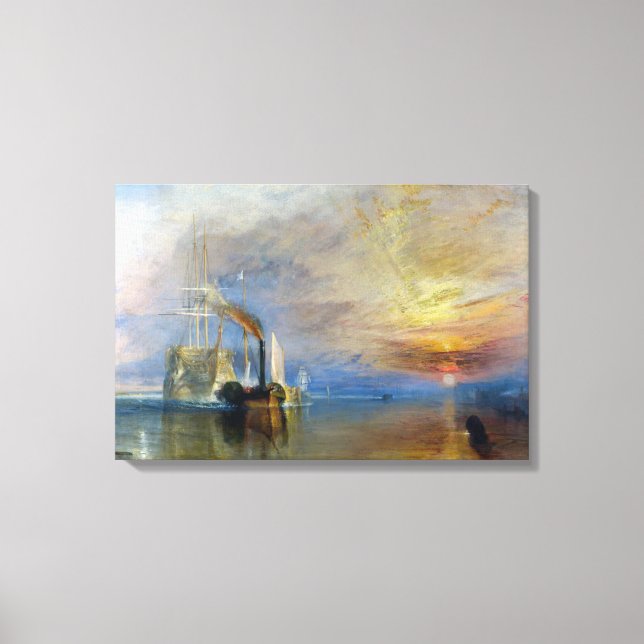 William Turner - The Fighting Temeraire Canvastryck (Framsida)