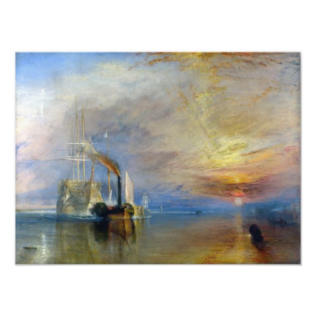 William Turner - The Fighting Temeraire Fototryck (Framsidan)