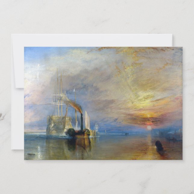 William Turner - The Fighting Temeraire Inbjudningar (Framsida)