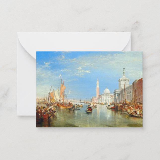 William Turner - Venedig, Dogana & San Giorgio Anteckningskort (Framsida)