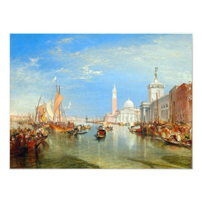 William Turner - Venedig, Dogana & San Giorgio Fototryck (Framsidan)