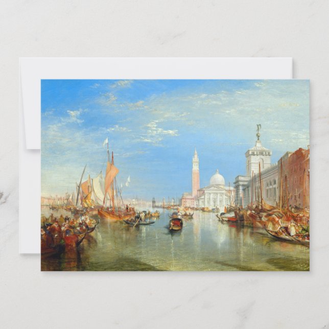 William Turner - Venedig, Dogana & San Giorgio Inbjudningar (Framsida)