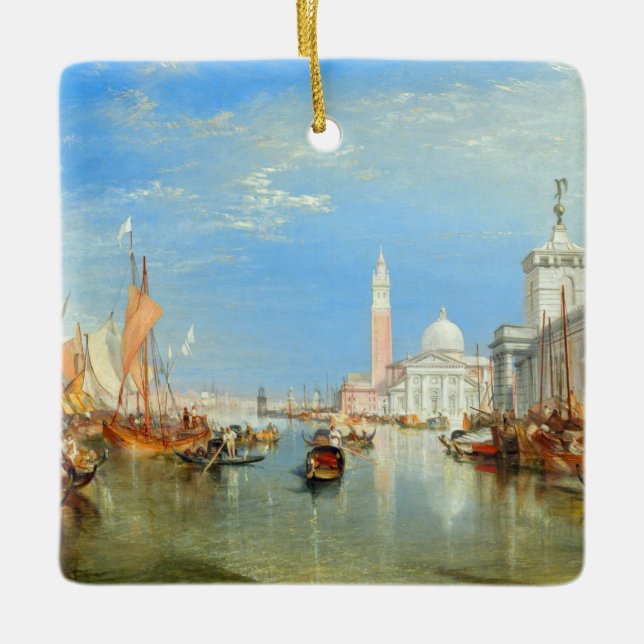 William Turner - Venedig, Dogana & San Giorgio Julgransprydnad Keramik (Framsida)