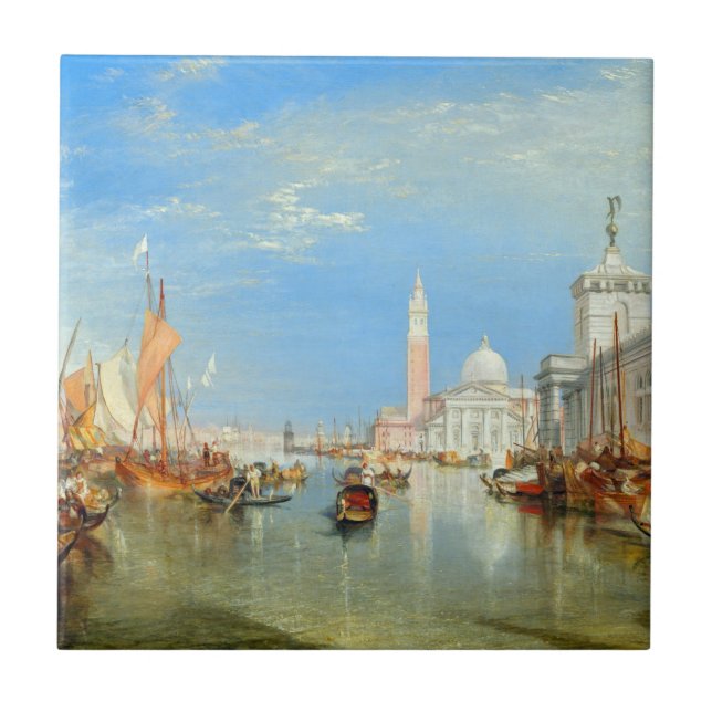William Turner - Venedig, Dogana & San Giorgio Kakelplatta (Framsidan)