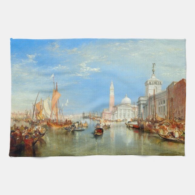 William Turner - Venedig, Dogana & San Giorgio Kökshandduk (Horisontell)