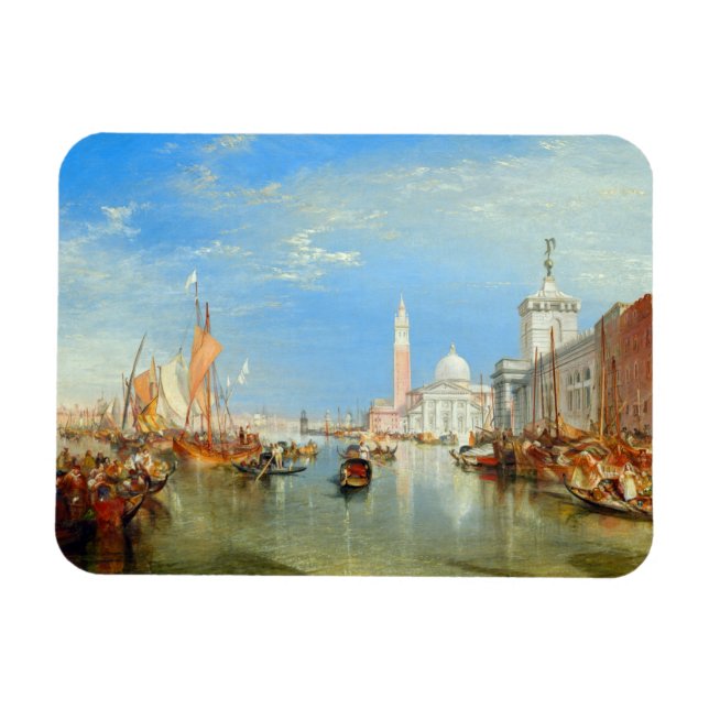William Turner - Venedig, Dogana & San Giorgio Magnet (Horisontell)
