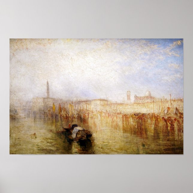 William Turner - Venedig kaj, Dogepalatset Poster (Framsidan)