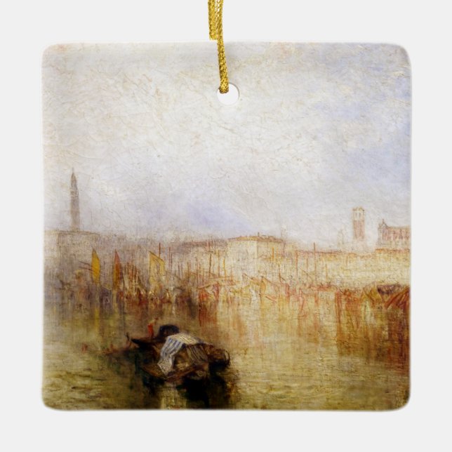 William Turner - Venice Quay, Ducal Palace Julgransprydnad Keramik (Framsida)