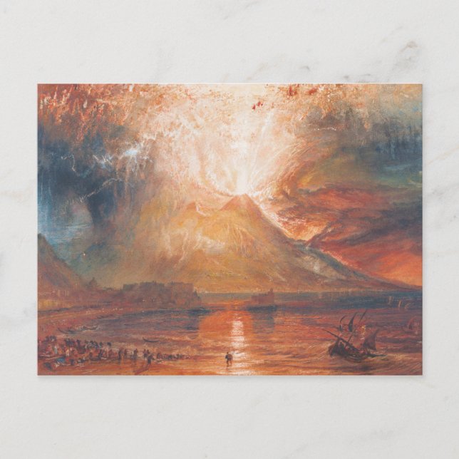 William Turner Vesuvius i utbrott landskapsmålning Vykort (Framsida)