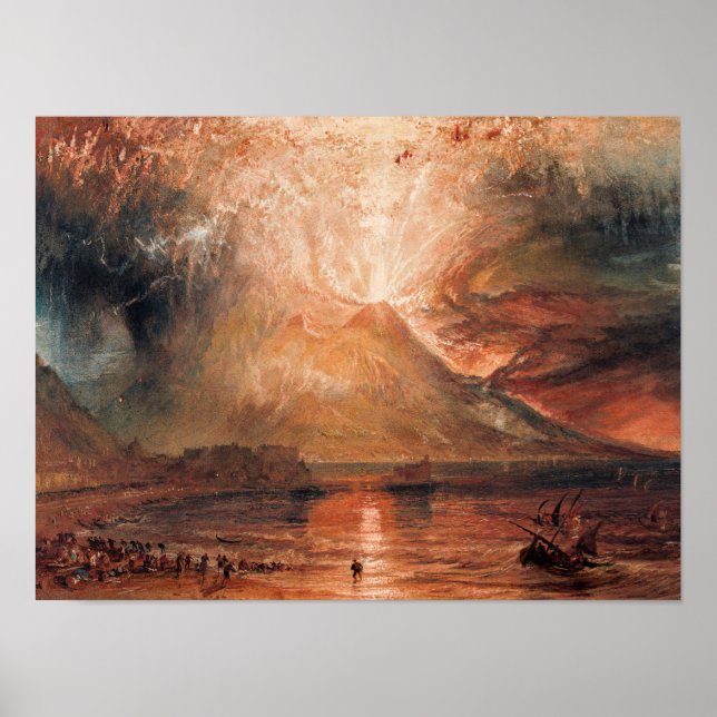 William Turner - Vesuvius i utbrott Poster (Framsidan)