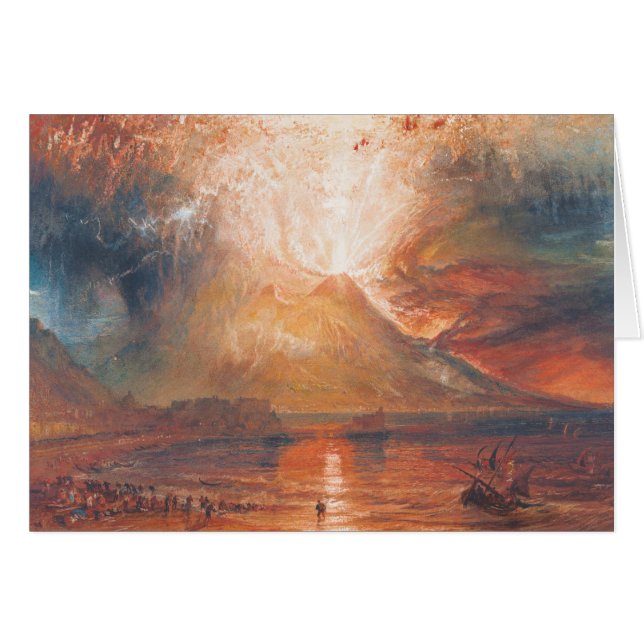 William turner Vesuvius i utbrottwaterscapekonst OBS Kort (Framsidan Horizontal)