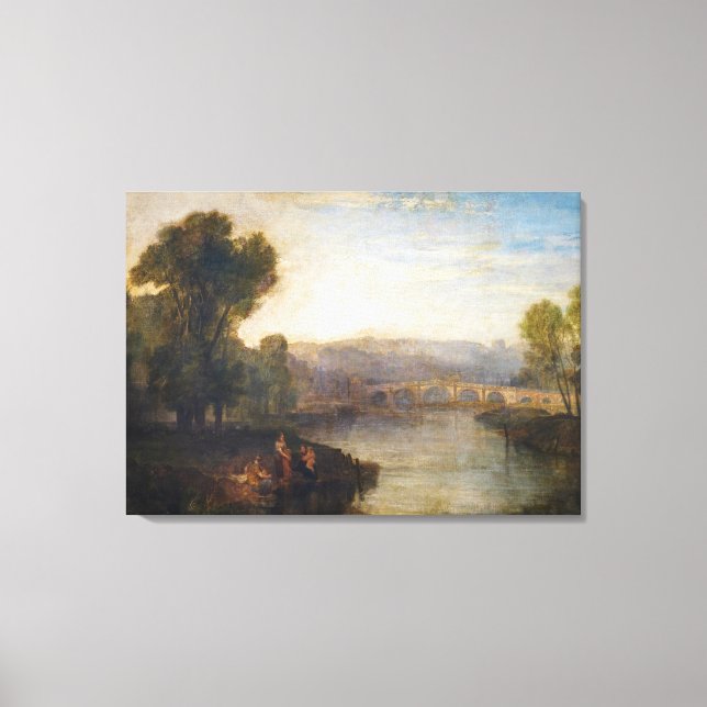 William Turner - View of Richmond Backe and Bridge Canvastryck (Framsida)