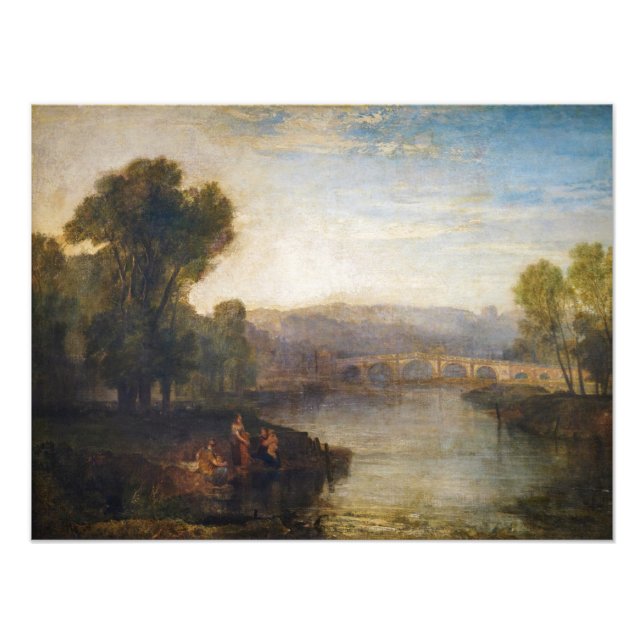 William Turner - View of Richmond Backe and Bridge Fototryck (Framsidan)