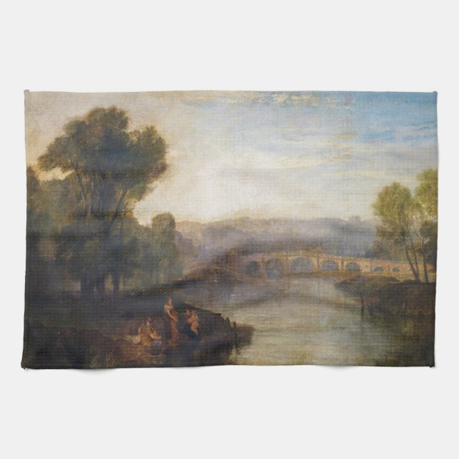 William Turner - View of Richmond Backe and Bridge Kökshandduk (Horisontell)