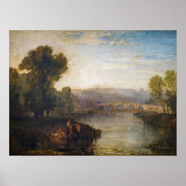 William Turner - View of Richmond Backe and Bridge Poster (Framsidan)