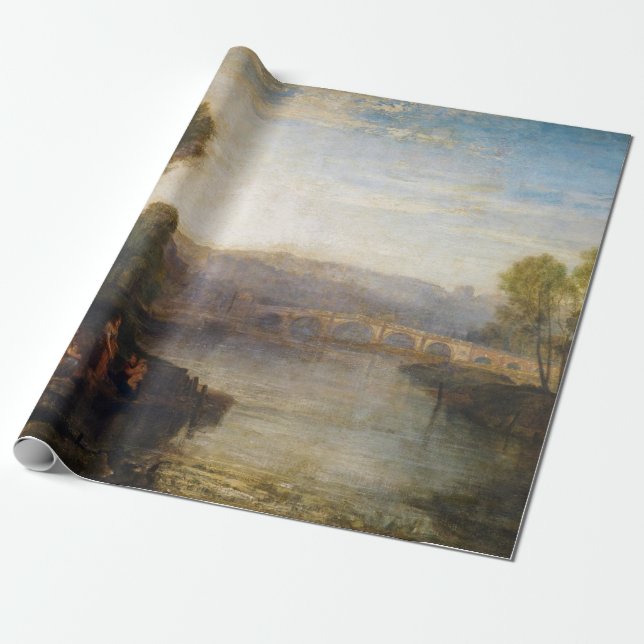 William Turner - View of Richmond Backe and Bridge Presentpapper (Utrullad)