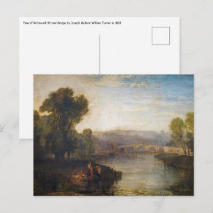William Turner - View of Richmond Backe and Bridge Vykort