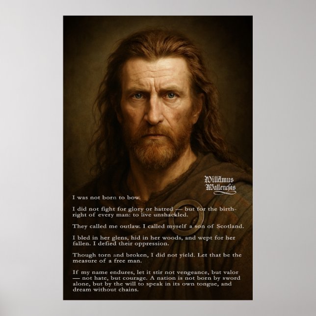 William Wallace - A True Son of Scotland Poster (Framsidan)
