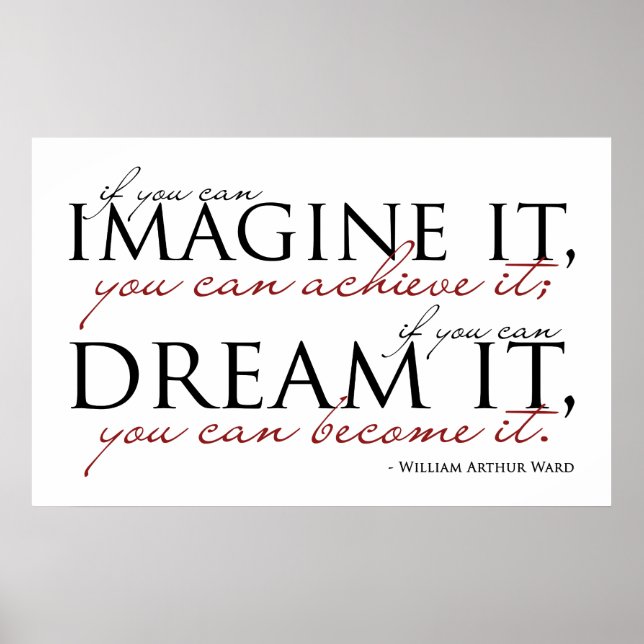 William Ward Imagine Quote Poster (Framsidan)