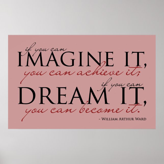 William Ward Imagine Quote Poster (Framsidan)