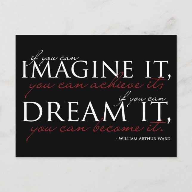 William Ward Imagine Quote Vykort (Framsida)