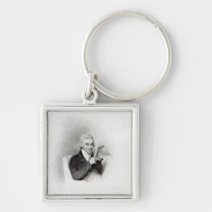 William Wilberforce Fyrkantig Silverfärgad Nyckelring