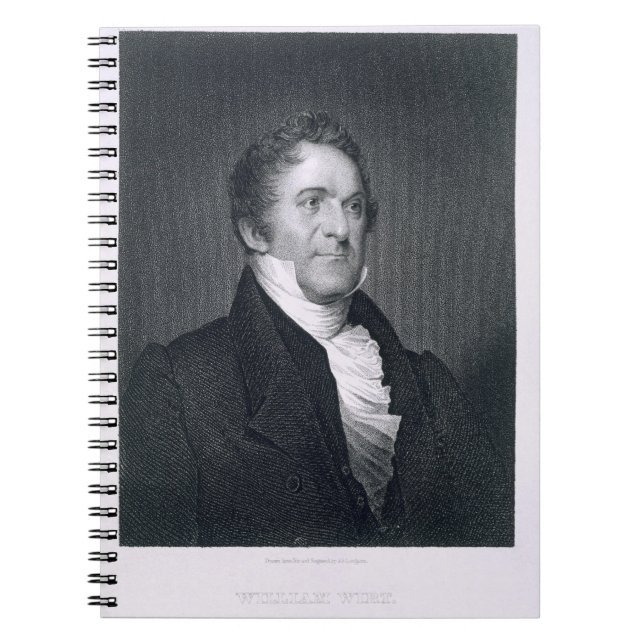 William Wirt (gravyr) Anteckningsbok Med Spiral (Framsidan)
