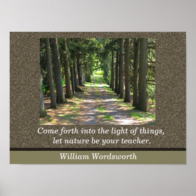 William Wordsworth-citat - Art Print Poster (Framsidan)