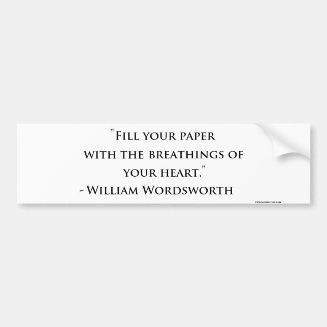 William Wordsworth citationsteckenbildekal Bildekal (Framsidan)