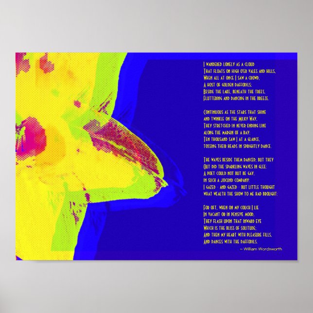 William Wordsworth Impressionist Daffodils Poster (Framsidan)