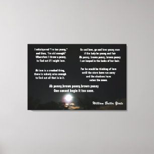 William Yeats poesi, ’BROWN PENNY’ canvas
