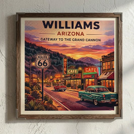 Williams Arizona Route 66 Vintage Poster